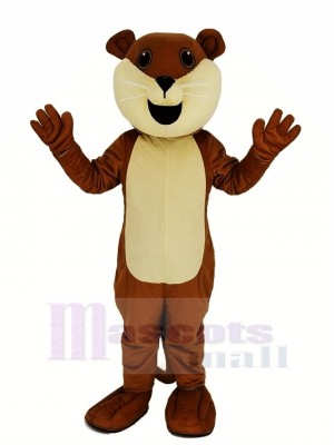 Brown Ollie Otter Mascot Costume Animal