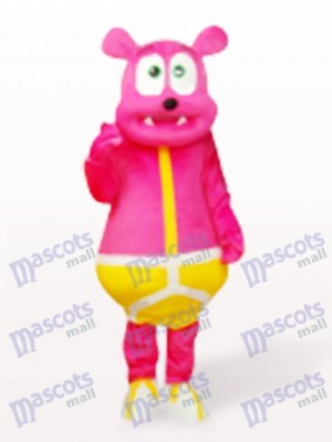 Pink Bear Monster Cartoon Mascot Costume