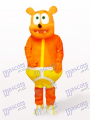 Yellow Bear Monster Cartoon Mascot Costume