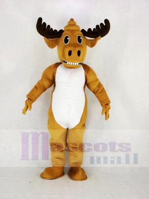 Strong Power Muscly Moose Mascot Costume Cartoon