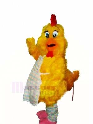 Cute Chick with Apron Mascot Costume Cartoon