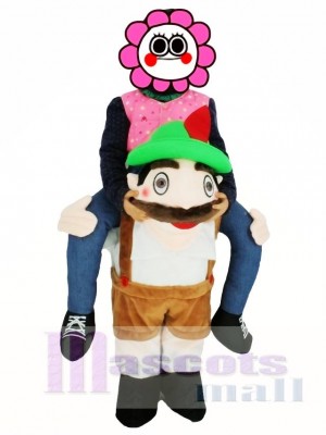 For Children/Kids PiggyBack Bavarian Oktoberfest Beer Guy Carry Me Ride On Stag Mascot Costume