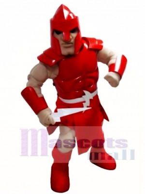 Red Titan Spartan Trojan Knight Warrior Mascot Costume