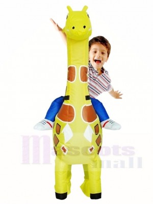 Giraffe Carry me on Christmas Inflatable Halloween Xmas Costumes for Kids