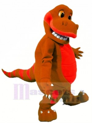 Brown Dinosaur Mascot Costume Cartoon