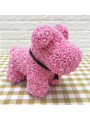 Pink Rose Puppy Dog Flower Puppy Dog Best Gift for Mother's Day, Valentine's Day, Anniversary, Weddings and Birthday