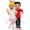 Boy and Girl mascot costume