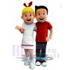 Boy and Girl mascot costume