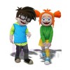 Boy and Girl mascot costume