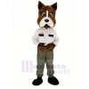Cool Brown Police Dog Mascot Costume