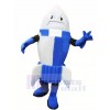 Fierce Blue Rocket Mascot Costume Cartoon