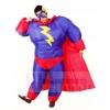 Fat Superman Purple Superhero Inflatable Halloween Xmas Costumes for Adults