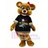 Green Eyes Brown Female Bear Mascot Costumes 