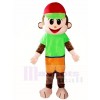  Red Hat Monkey Mascot Costumes Animal 