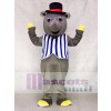 R.I. Nocerous Rhino with Vest & Hat Mascot Costumes Animal