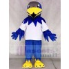 White Sport Shirt Blue Falcon Eagle Mascot Costumes Animal