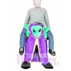 Carry Me Alien with Cloak Pick Me Up Mascot Costume 