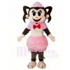 Pink Dress Monkey Girl Mascot Costumes Animal 
