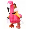 Flamingo Carry me Ride on Inflatable Halloween Xmas Costumes for Adults