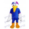 White Bird in Blue Shirt Mascot Costume Animal 