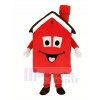 Red Housing House Mascot Costume Cartoon