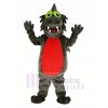 Gray Dragon with Red Belly Mascot Costume Animal