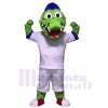 Cute Blue Hat Athlete Crocodile Alligator Mascot Costumes