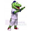 Cute Blue Hat Athlete Crocodile Alligator Mascot Costumes