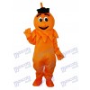 Orange Monster Mascot Adult Costume