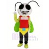 White Head Firefly Mascot Costume Insect