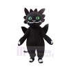 Black Dragon with Green Eyes Mascot Costumes Cartoon