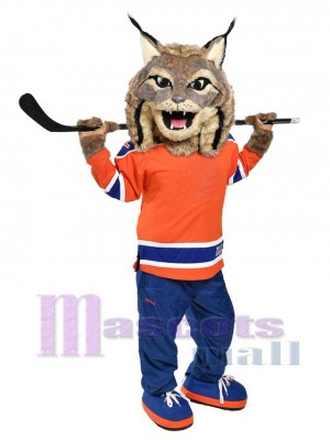 Hunter the Canadian Lynx Edmonton Oilers Hunter Mascot Costume Animal