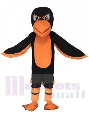 Black and Orange Falcon Mascot Costume