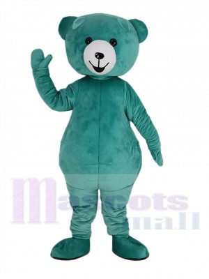 Cute Mint Green Teddy Bear Mascot Costume