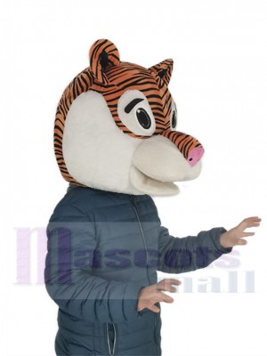 George Tiger with Pink Nose Mascot Costume Animal Head Only