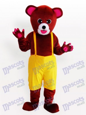 Brown Bear in Biboveralls Funny Mascot Costume