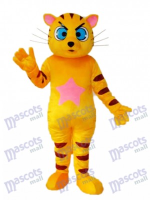 Yellow Cat Mascot Adult Costume Animal 