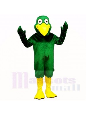 Smiling Green Bird Mascot Costumes Cartoon