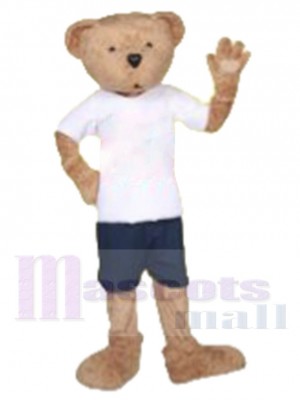 Ted E Bear Mascot Costume in White T-shirt Animal