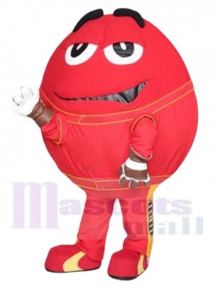 Red Milk Chocolate Mascot Costume Cartoon