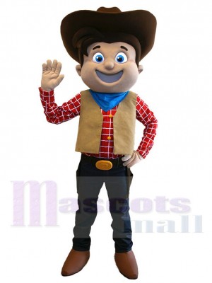 Friendly Juvenile Cowboy Mascot Costume People