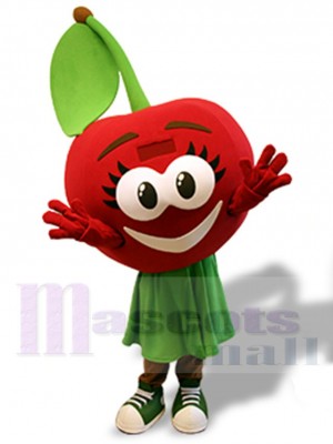 Red Cherry Mascot Costume Cartoon