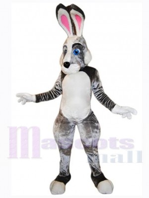 Grey and White Easter Bunny Rabbit Mascot Costume Animal