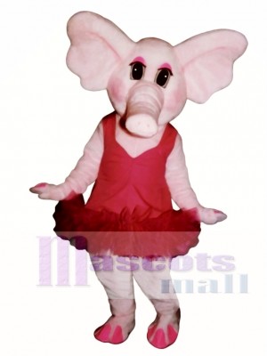 Elphie Elephant with Tu Tu Mascot Costume Animal 