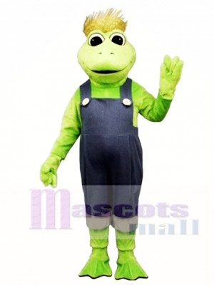 Frog Legs with Hat & Overalls Mascot Costume Animal