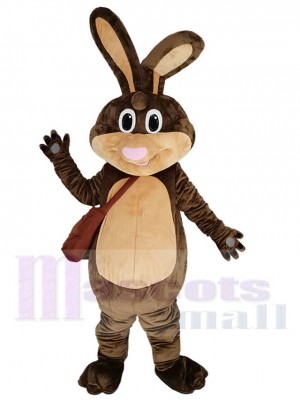 Lovely Brown Easter Bunny Mascot Costume Animal