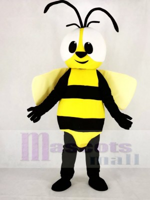 Cute Yellow Bee Mascot Costume Cartoon