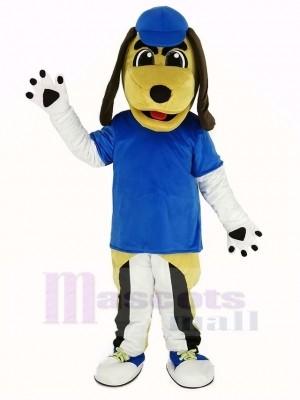 Beagle Dog with Blue Hat Mascot Costume Animal