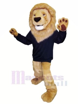 Strong Lion with Sweater Mascot Costumes Cartoon