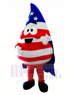 Flag Blood Drop Mascot Costume Cartoon